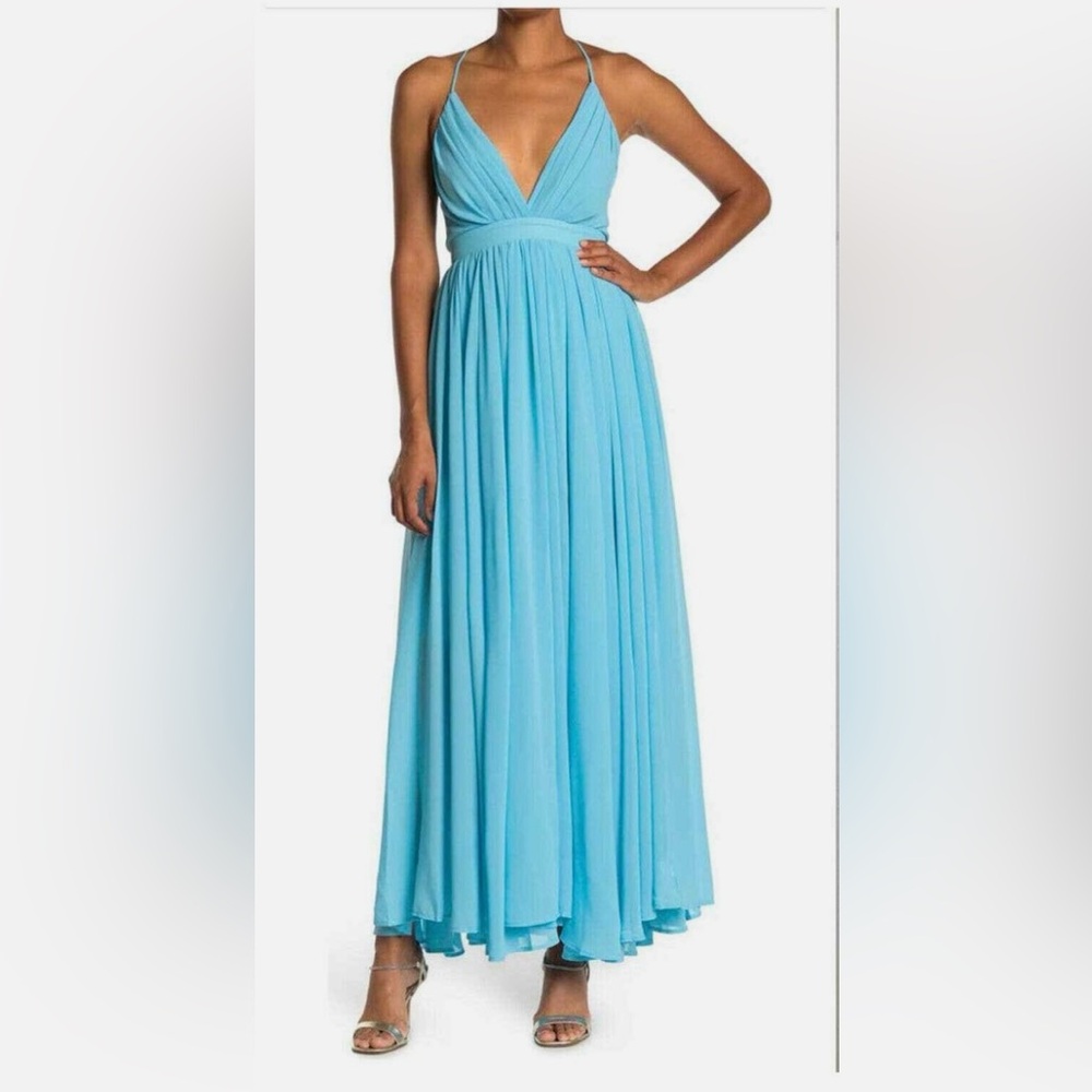NEW Meghan LA Los Angeles Size S Enchanted Garden Gown Turquoise